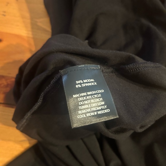 Simply Mila Black Asymmetrical Neckline and Hem Midi Dress Size Large - Picture 2 of 7